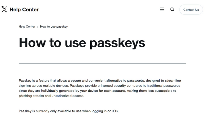 炉霍苹果维修店铺分享iOS用户如何通过通行密钥(Passkey)登录 